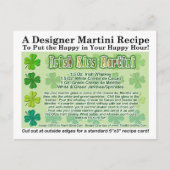 Irish Kiss St. Patrick's Day Martini Recept Kaart (Voorkant)