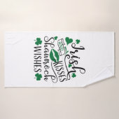 Irish Kisses en Shamrock Wishes Badhanddoek (Badhanddoek)
