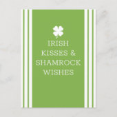 Irish Kisses en Shamrock Wishes Feestdagenkaart (Voorkant)