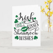 Irish Kisses en Shamrock Wishes Kaart (Gele Bloem)