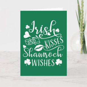 Irish Kisses en Shamrock Wishes Kaart