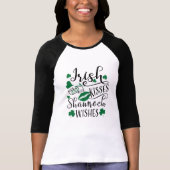 Irish Kisses en Shamrock Wishes T-shirt (Voorkant)