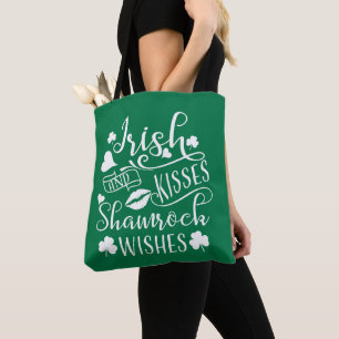 Irish Kisses en Shamrock Wishes Tote Bag