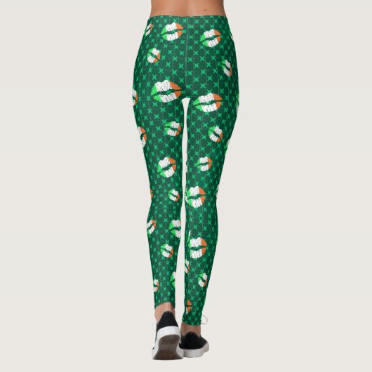 Irish Kisses schattige St Patricks day Leggings (Achterkant)