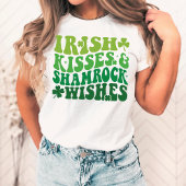 Irish Kisses & Shamrock Wensen Retro St Pats Day T-shirt