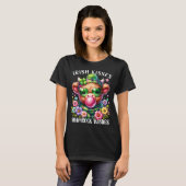 Irish Kisses Shamrock wenst HighlandCow Bubblegum T-shirt (Voorkant volledig)