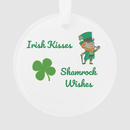 Irish Kisses, Shamrock wil op een Ornament (achterkant)