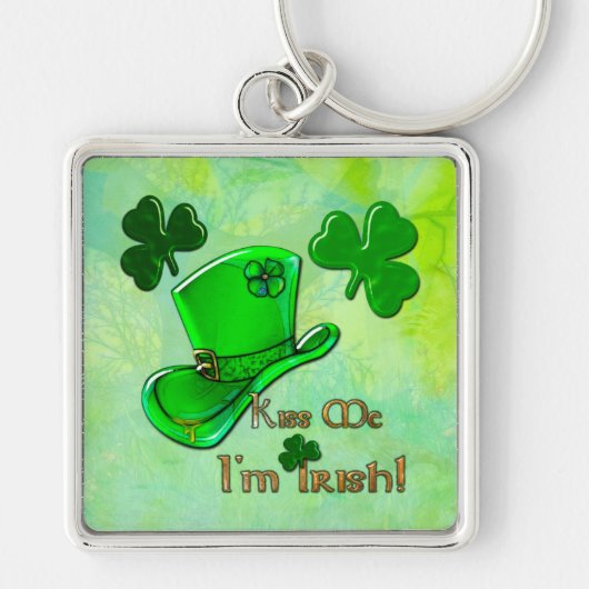 Irish Kisses St Patrick's Sleutelhanger (Voorkant)