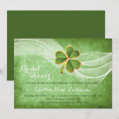 Irish klaver en sluier groen bruiloft vrijgezellen kaart (Voorkant / Achterkant)