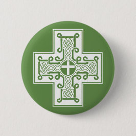 Irish Knot Celtic Cross Ronde Button 5,7 Cm