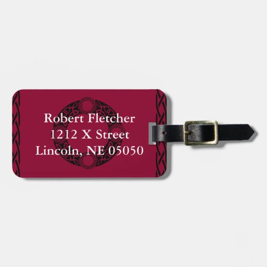 Irish Knot Design Bagagelabel (Voorkant horizontaal)