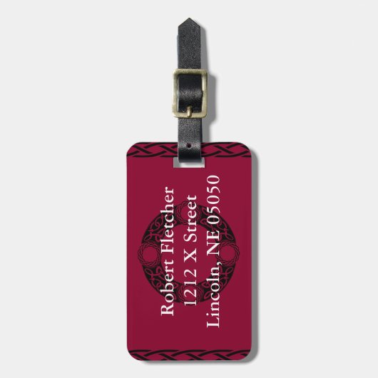 Irish Knot Design Bagagelabel (Voorkant verticaal)