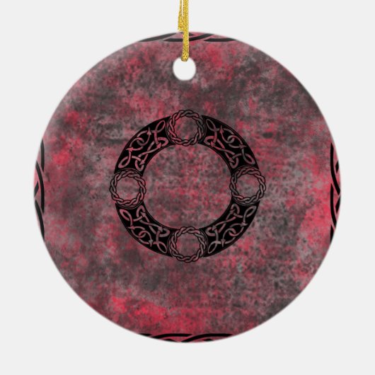 Irish Knot Design Keramisch Ornament (Achterkant)