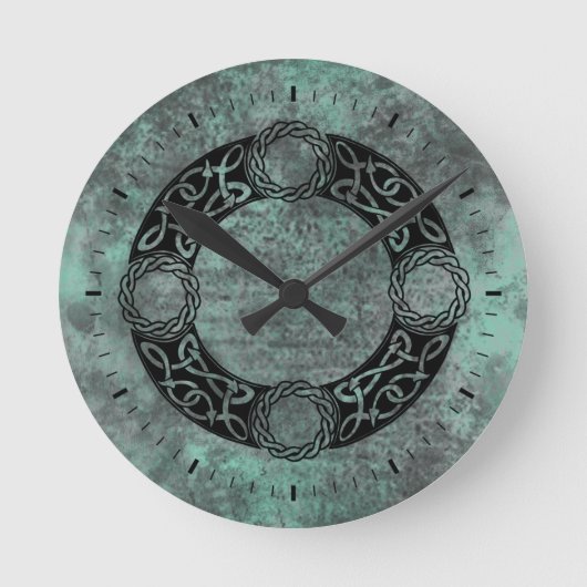 Irish Knot Design Ronde Klok (Voorkant)