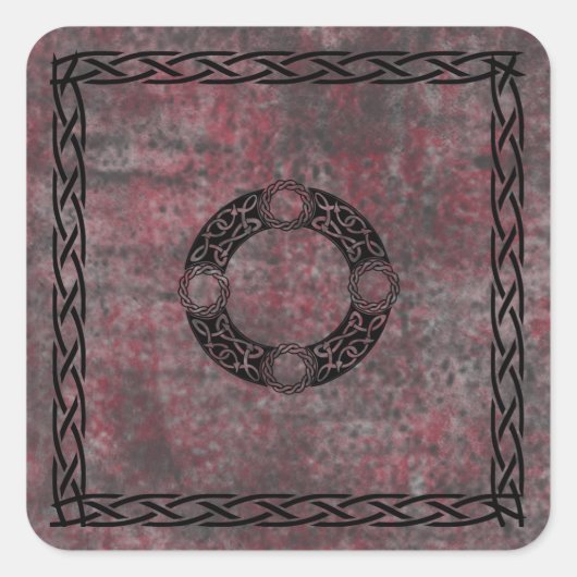 Irish Knot Design Vierkante Sticker (Voorkant)