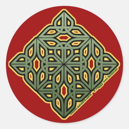 Irish Knotwork Kerst stickers (Voorkant)