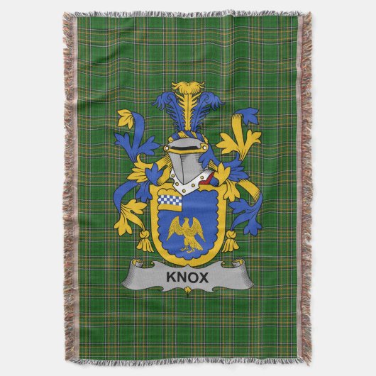 Irish Knox Coat of Arms Family Crest Ireland Deken (Voorkant Verticaal)