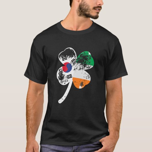 Irish Korean Shamrock St Patricks Day T-shirt (Voorkant)
