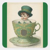 Irish Lad In Tea Cup Sticker (Voorkant)