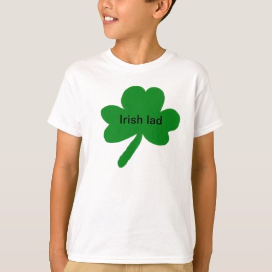 Irish Lad Shamrock Kinder T-Shirt (Voorkant)