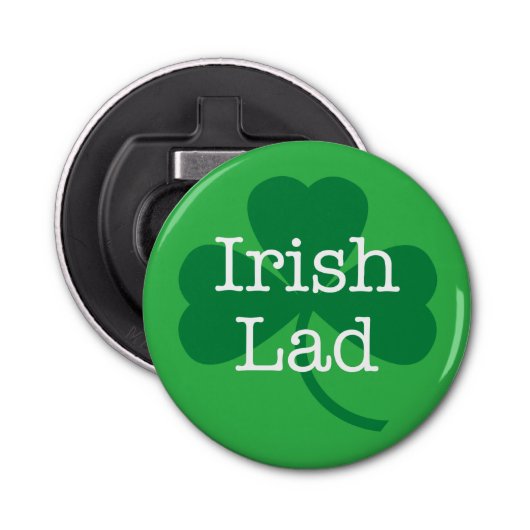 Irish Lad-Shamrock St. Patrick's Day Bottle Opener (Voorkant)