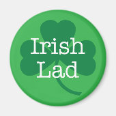 Irish Lad, St. Patrick's Day Shamrock Magneet (Voorkant)