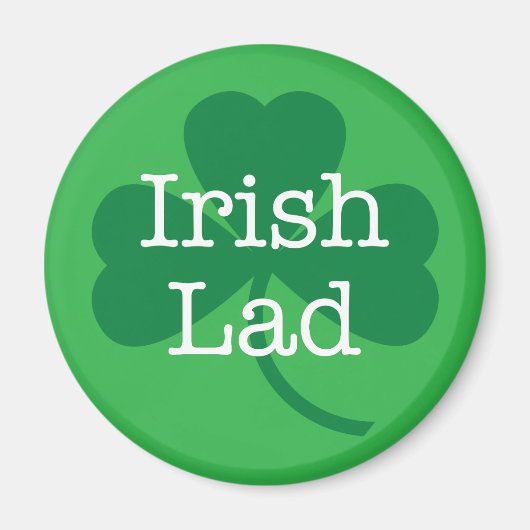 Irish Lad, St. Patrick's Day Shamrock Magneet (Voorkant)