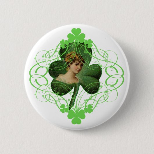 Irish Lady Ronde Button 5,7 Cm (Voorkant)