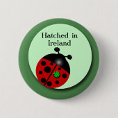 Irish Ladybug Ronde Button 5,7 Cm (Voorkant)
