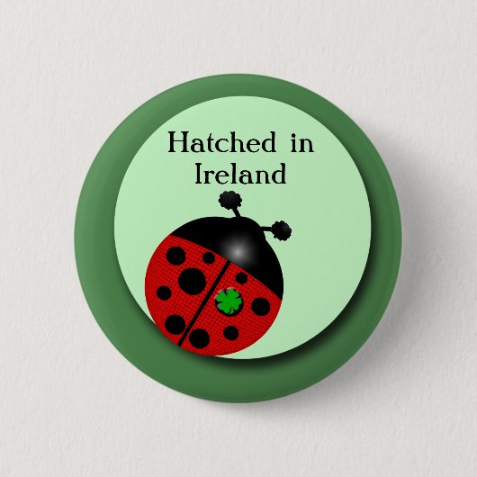 Irish Ladybug Ronde Button 5,7 Cm (Voorkant)