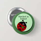 Irish Ladybug Ronde Button 5,7 Cm (Voorkant /achterkant)