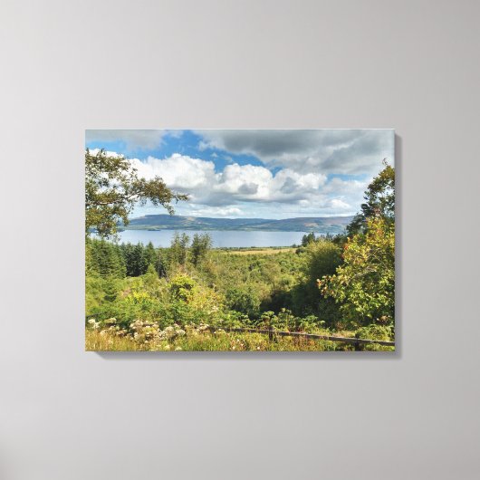 Irish Lake onder Irish Sky Canvas Afdruk (Voorkant)