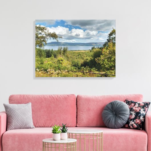 Irish Lake onder Irish Sky Canvas Afdruk (Insitu (Woonkamer))
