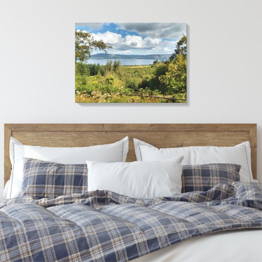 Irish Lake onder Irish Sky Canvas Afdruk (Insitu (Slaapkamer))