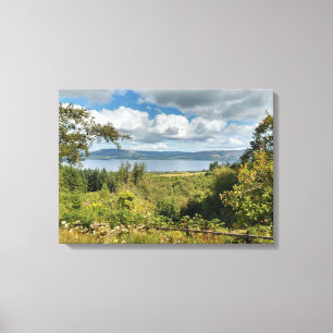 Irish Lake onder Irish Sky Canvas Afdruk