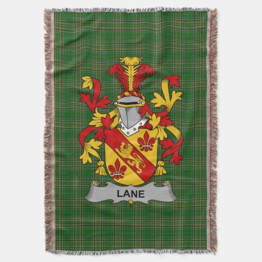 Irish Lane Coat of Arms Family Crest Ireland Deken (Voorkant Verticaal)