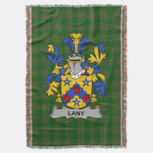 Irish Lany of Laney wapenschild Familie Crest Ire Deken