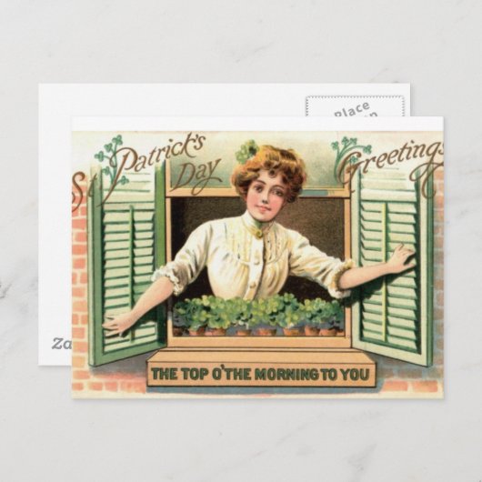 Irish Lass Briefkaart (Voorkant / Achterkant)