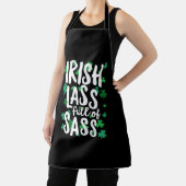 Irish Lass Full of Sass Sass St Patricks Day Schort (Insitu)