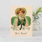 Irish Lass Party uitnodiging (Staand voorkant)