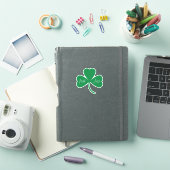 Irish Lass Script op Green Shamrock Sticker (iPad Cover)
