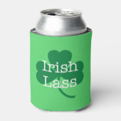 Irish Lass St. Paddy's Day Shamrock Koelbox Blikjeskoeler (Blikje Voorkant)
