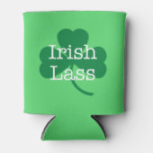 Irish Lass St. Paddy's Day Shamrock Koelbox Blikjeskoeler (Voorkant)