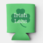Irish Lass St. Paddy's Day Shamrock Koelbox Blikjeskoeler (Achterkant)