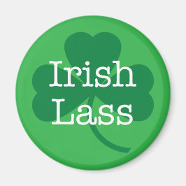 Irish Lass, St. Patrick's Day Shamrock Magnet