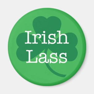 Irish Lass, St. Patrick's Day Shamrock Magnet