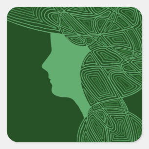 Irish Lass Vierkante Sticker