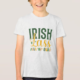 Irish Lass Vol met Sass – Schattige & Leuk St Patr Tri-Blend Shirt