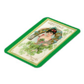 Irish Lass with Hoefijzer Magnet Magneet (Linkerzijde)