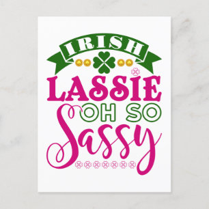 Irish Lassie Oh So Sassy St Patrick's Day Briefkaart